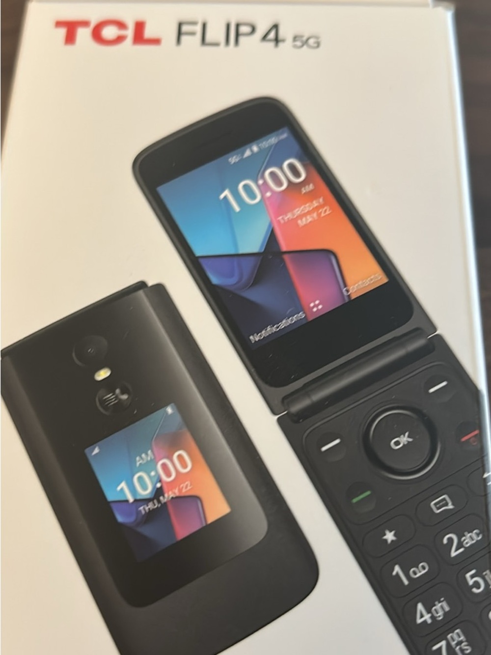TCL Flip 4 5G Clamshell Phone - Black